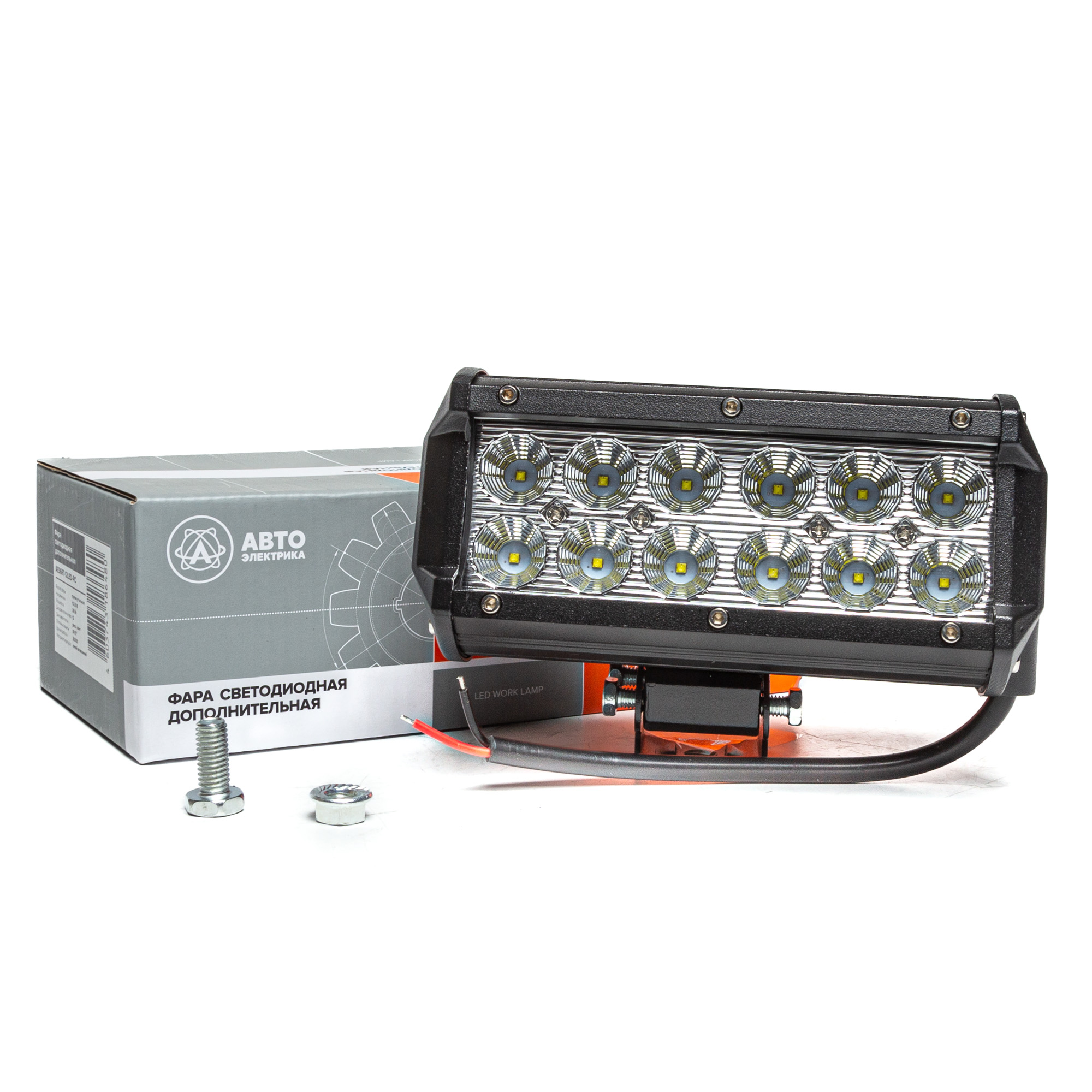 AE36RT-12LED-РC Фара светодиодная дополнительная прямоугольная рассеиваемый свет, 12 диодов, 36W, 