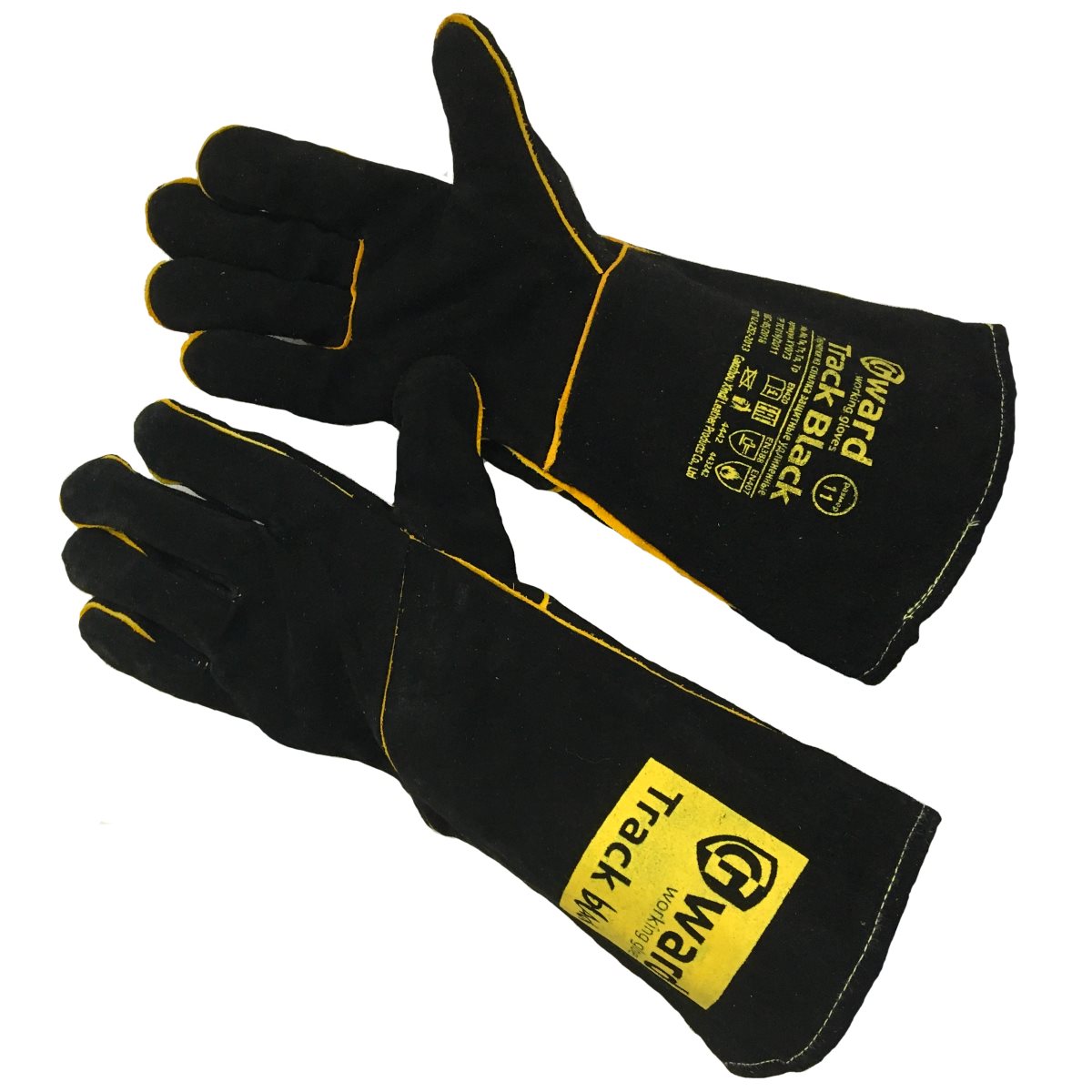 Краги из спилка для сварщика Black Lond