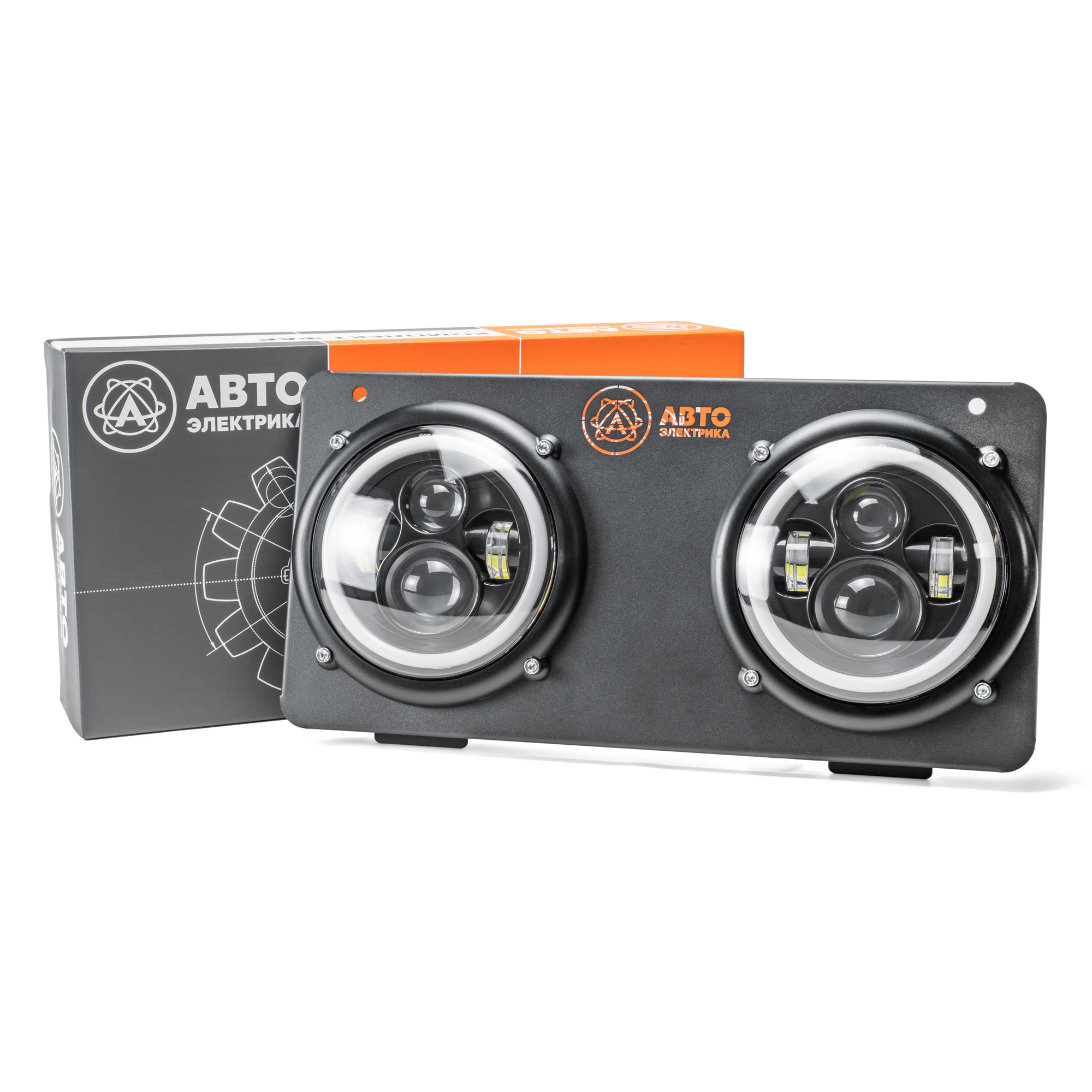 FG308-RD-SET-LED AE Комплект фар светодиодных круглых для замены штатных фар ФГ308 на МТЗ (2 фары - 