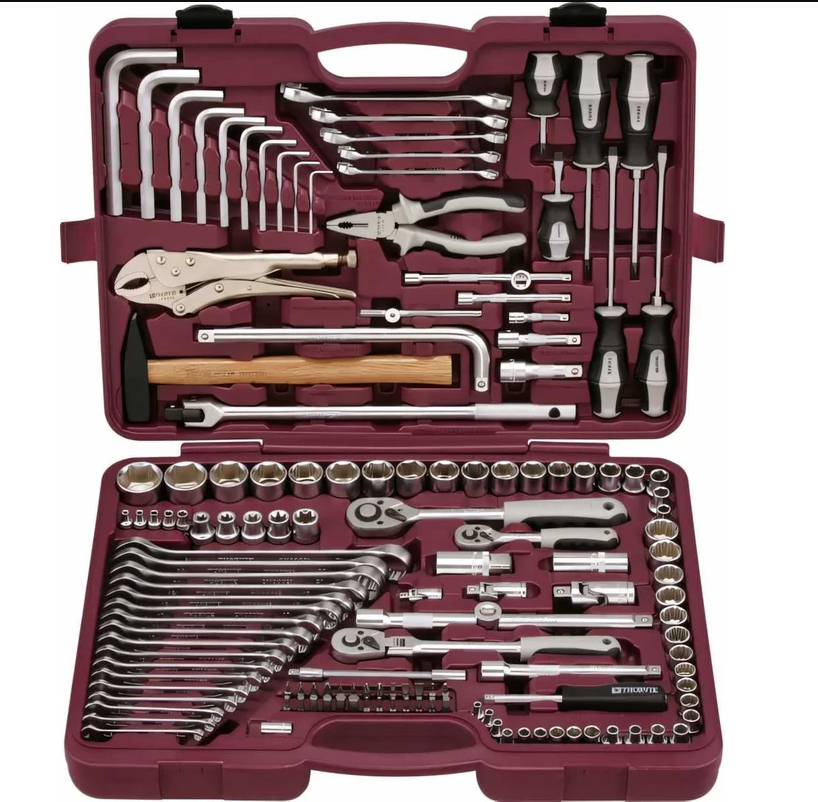 Набор инструмента универсальный 1/4" и 1/2"DR, 142 предмета, Thorvik TS142