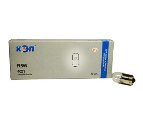 24V- 5W(R) автолампы (1конт.мал. цок.) "ВОСХОД" 84245/ КЭП 4021