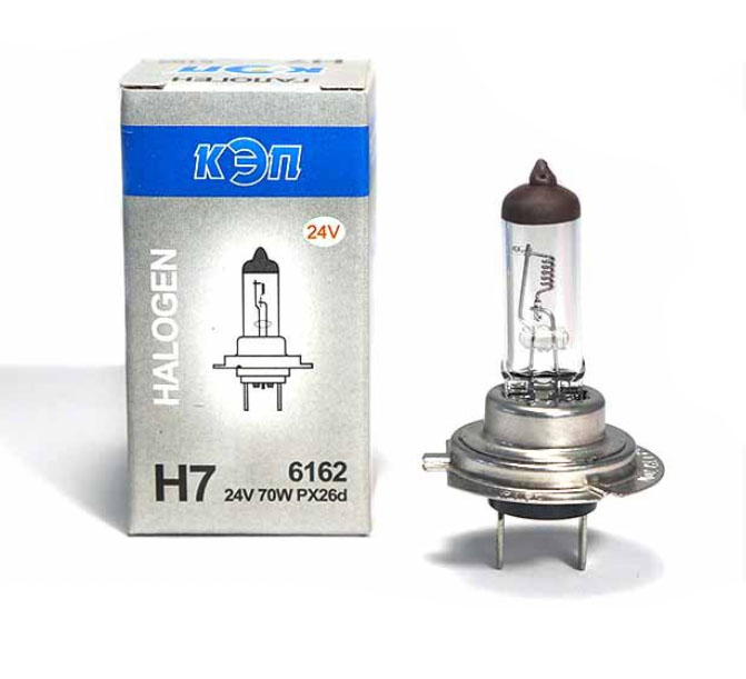 24V-70W(Н7) автолампы галоген Рх26d  "ВОСХОД"80727/ КЭП 6162