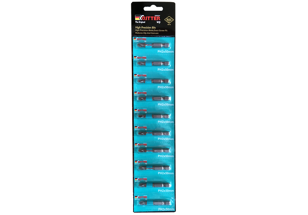 Бита Ritter WP PZ 2x25 мм магнитные (сталь S2) (20 шт. лента RSC, 2шт инд. упаковка) (2400/600/20), 