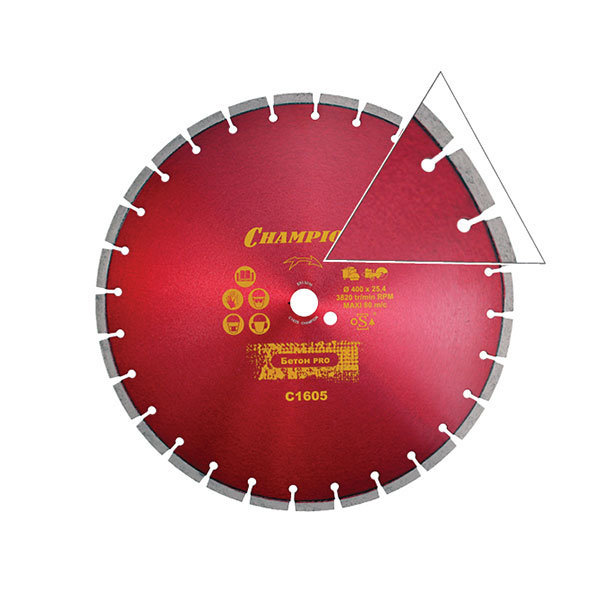 Диск алмазный CHAMPION бетон ST 400/25,4/10 Concremax (старый бетон, ж/б с наполн.сред.тв)