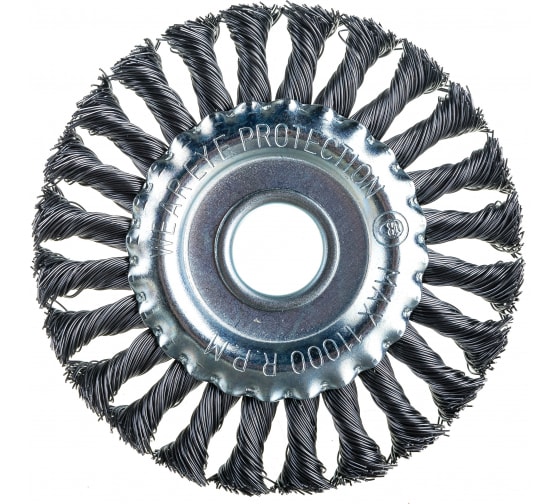 Щетка дисковая для УШМ (М14) №6, 125/22 мм, крученная сталь