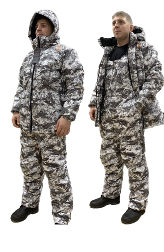 Костюм зимний "Егерь" (алова/белый) -45С