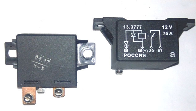 Реле свечей накаливания 161.3777(13.3777 12В/75А)
