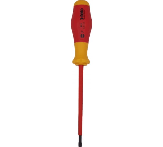 Отвертка диэлектрическая шлицевая SL 5,5х1,0х125,  Felo 91305590