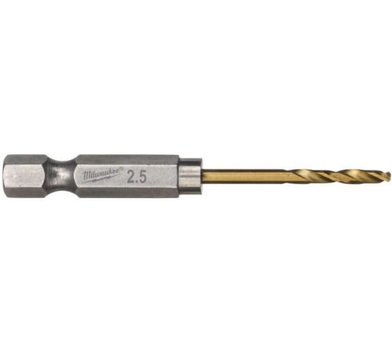 Сверло по металлу Milwaukee RedHEX HSS-G TiN 2.5мм (2шт) 48894704