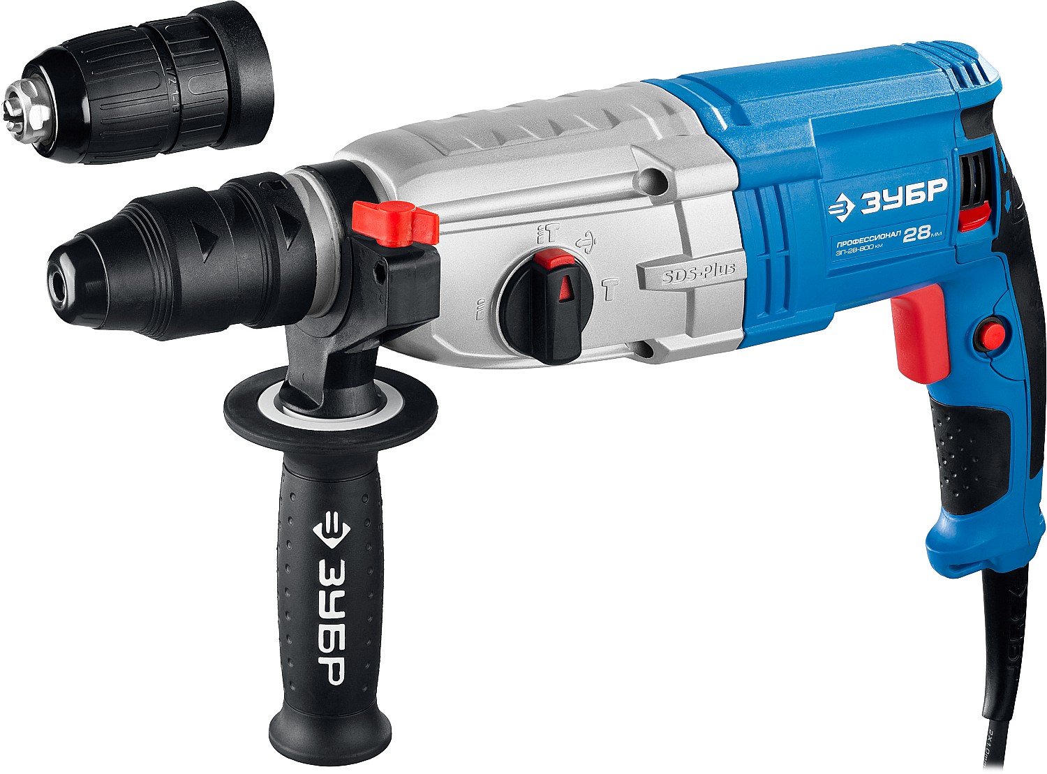 Перфоратор SDS Plus+БЗП, 800 Вт, 28 мм, ЗУБР ЗП-28-800 КМ